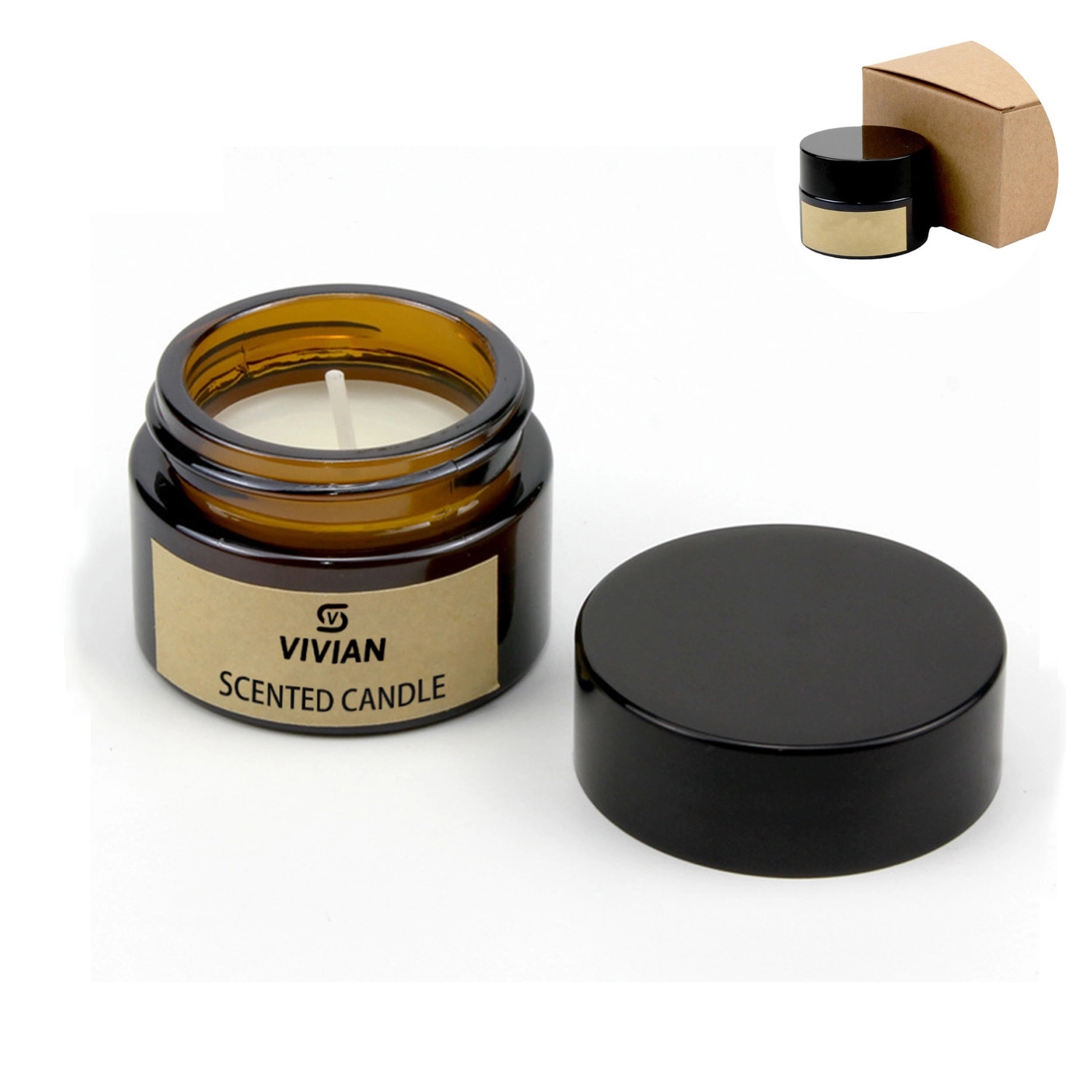 2 Oz. Mini Scented Candles In Glass Bottle With Lid 2