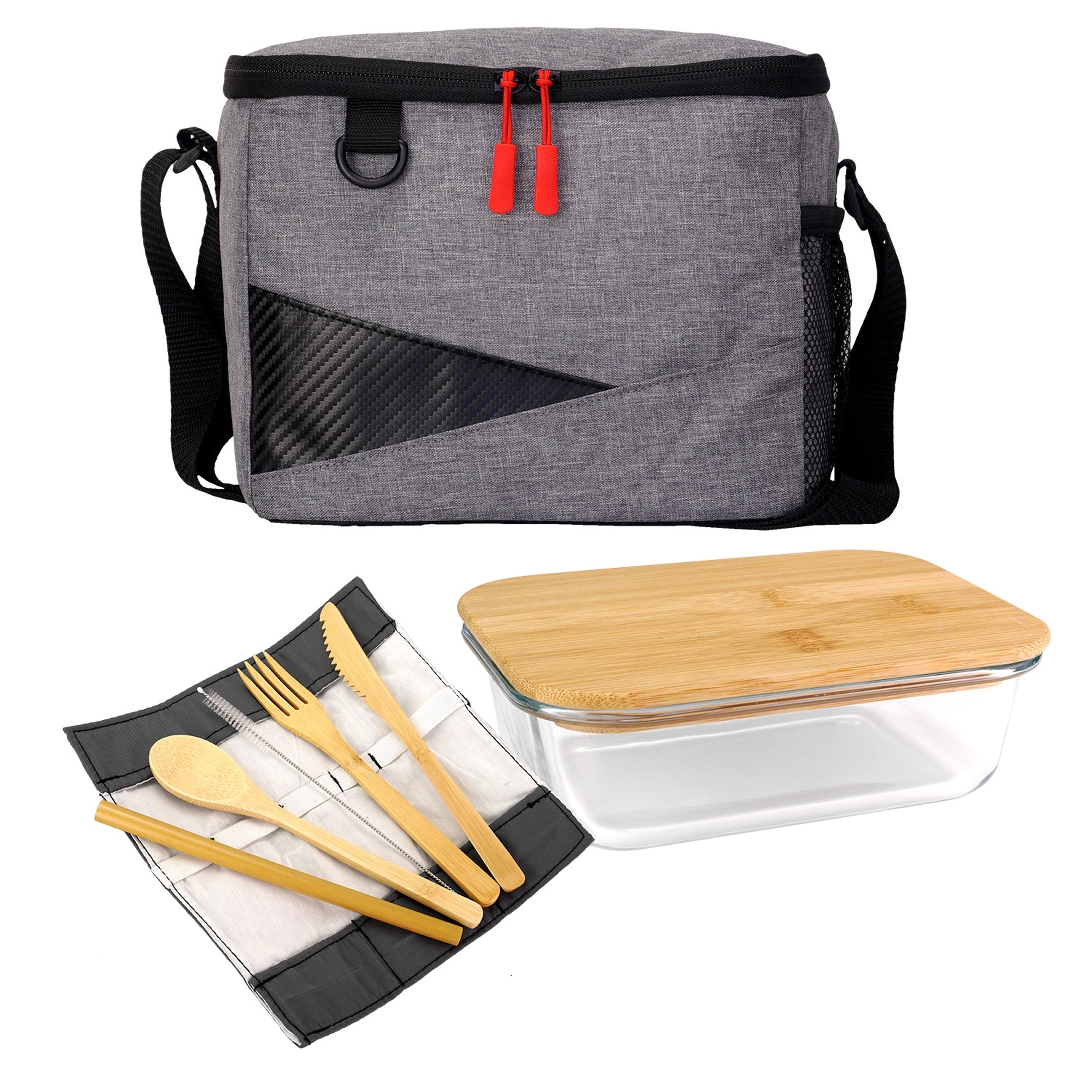 RECYCLED COOLER & BAMBOO SET 10