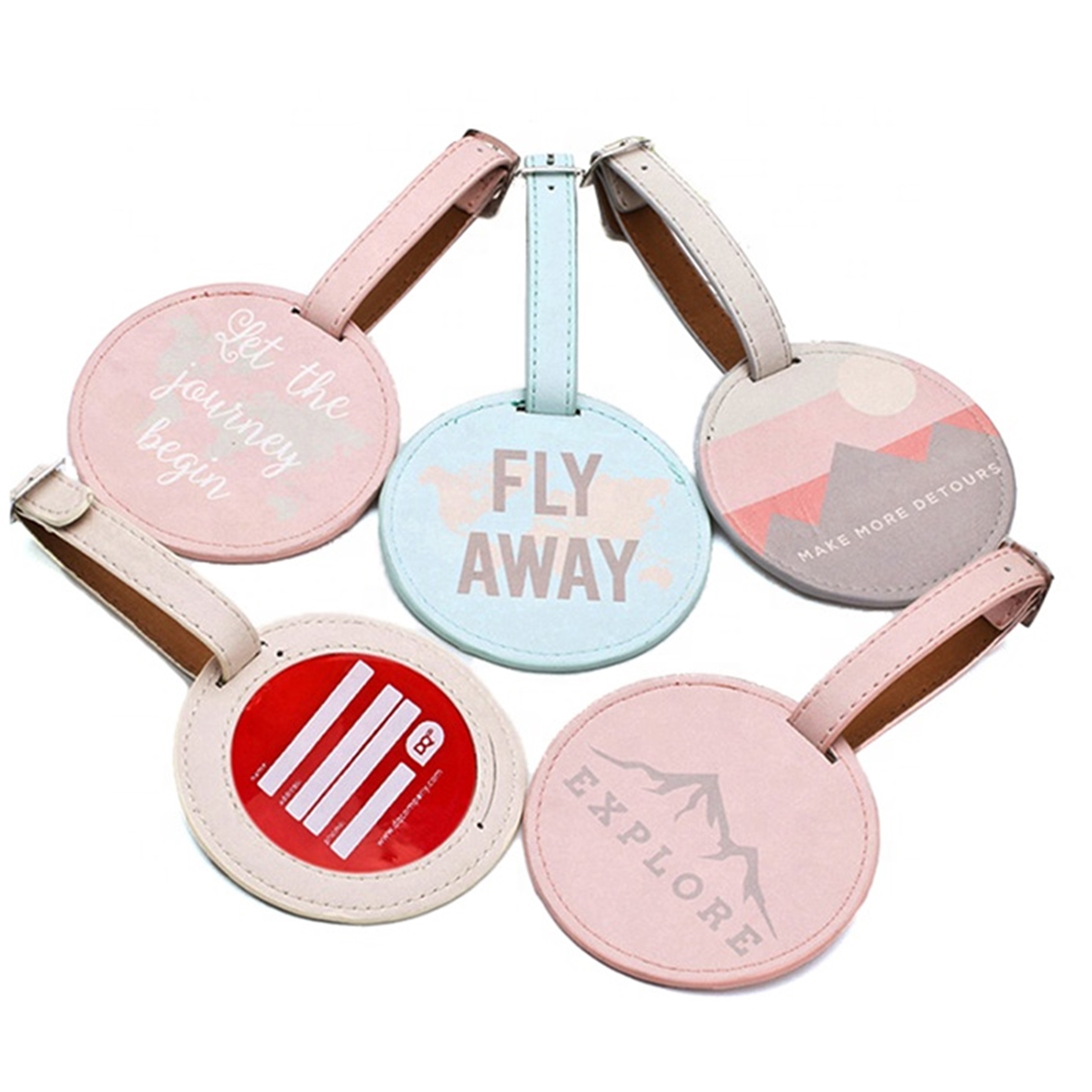Custom Logo Round Luggage Tag, custom luggage tag with logo imprint 2