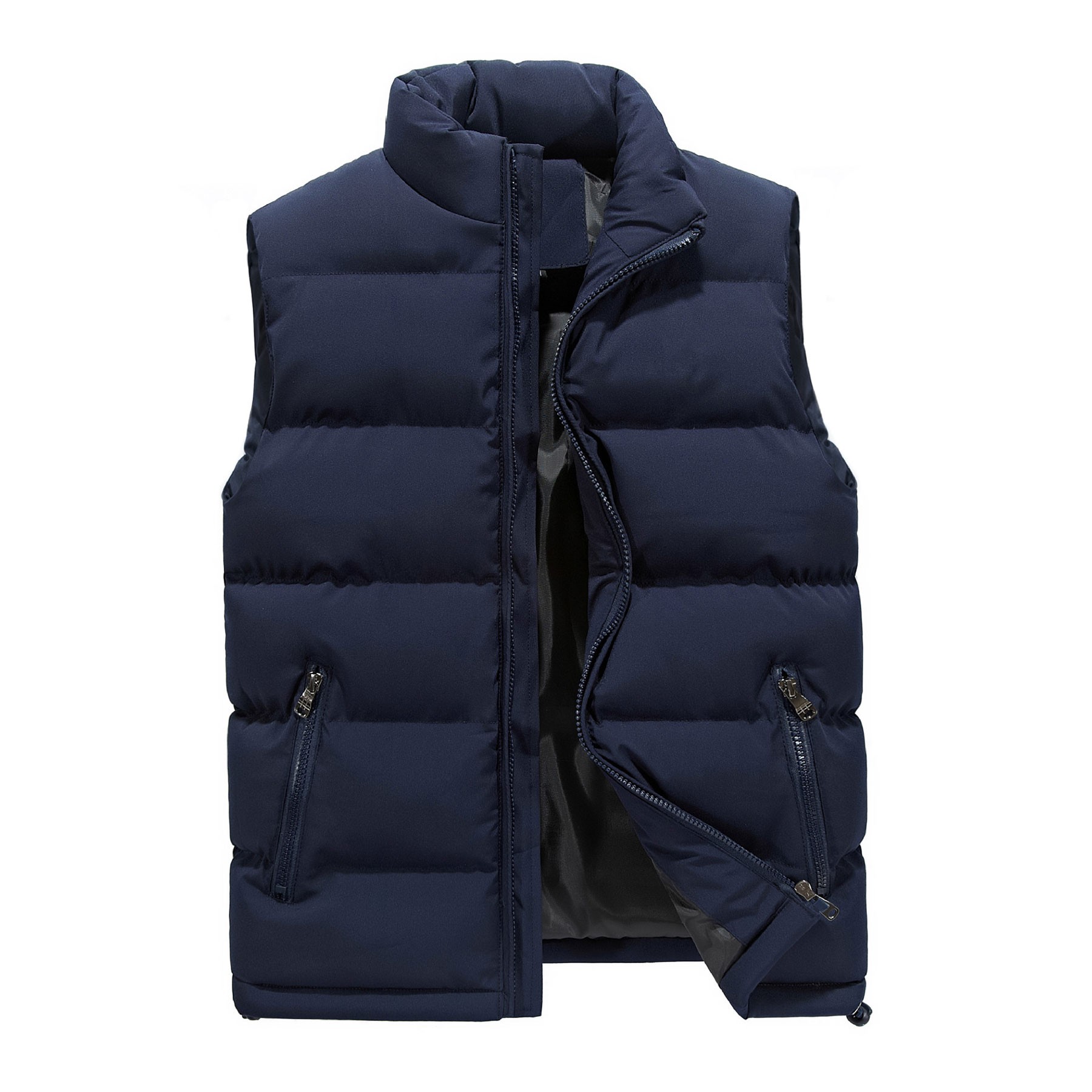 Unisex Winter Warm Stand Collar Vest 5
