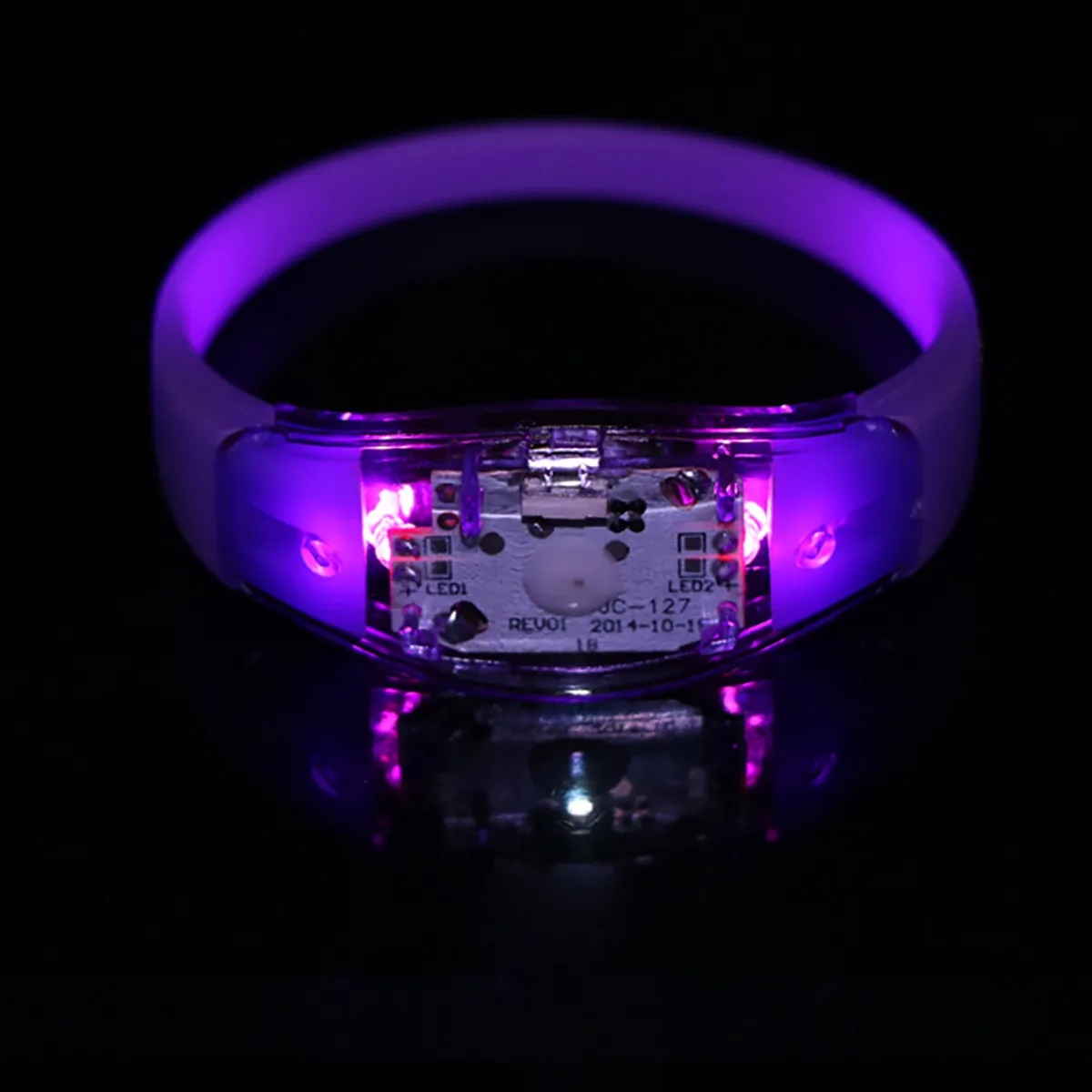 Promotional Sound Activated Bracelets Bangle LED Wristbands 8