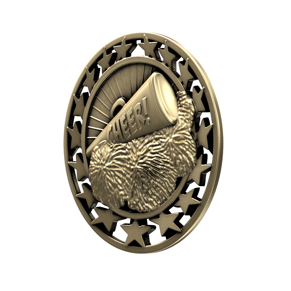Cheerleading Star Medallion (2-1/2") 6