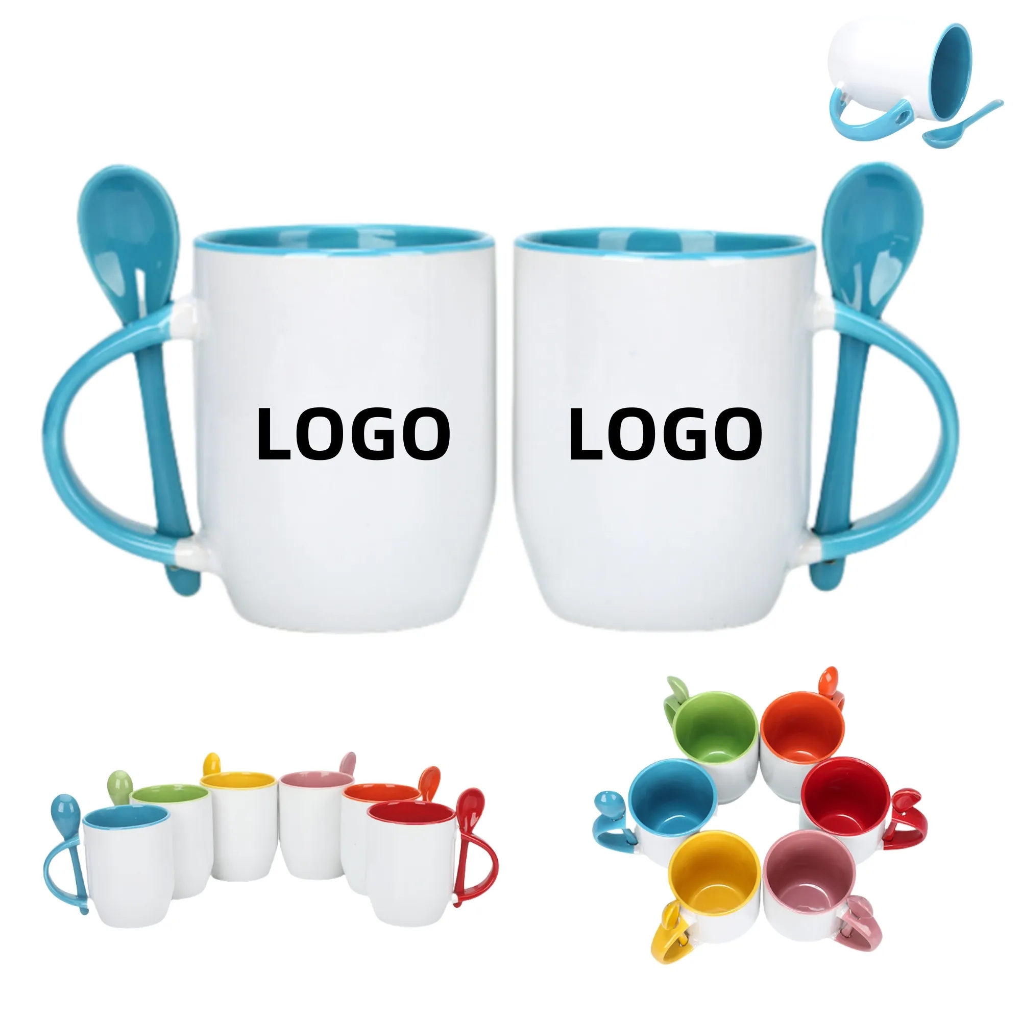 Heat-Transfer Coated Mug with Spoon 2