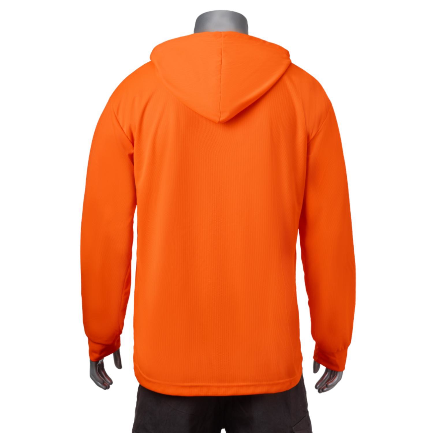 Non-ANSI Hi Viz Long Sleeve Hooded Safety T-Shirt 2