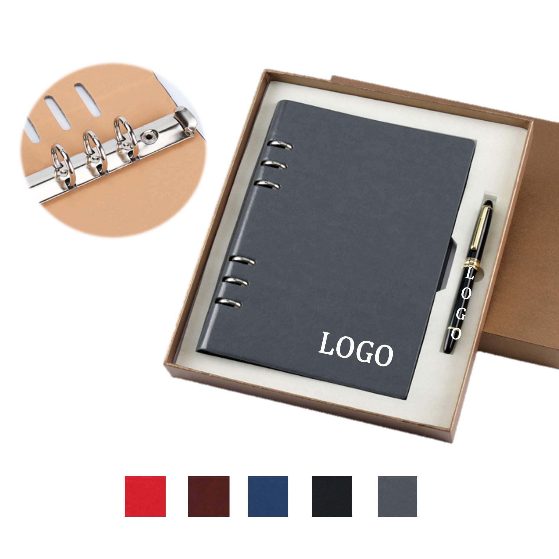 Business Set Refillable Notebook With Pen 2