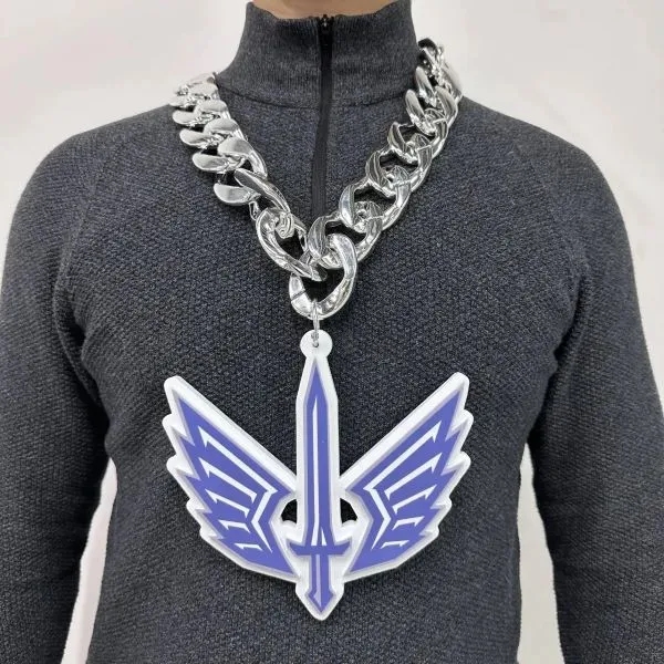 Custom 3D Foam Chain Football Fan Necklace 6