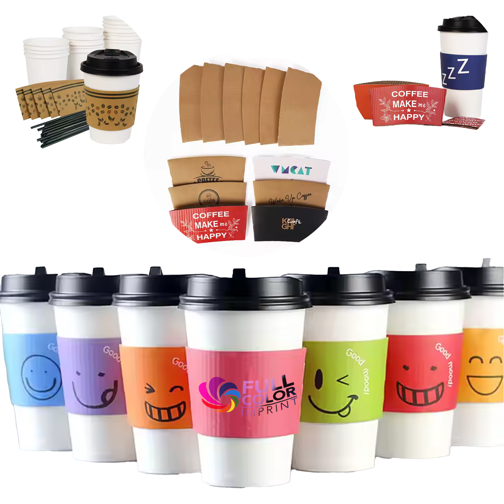 MOQ 500pcs Branded Corrugated Cup Wraps 2