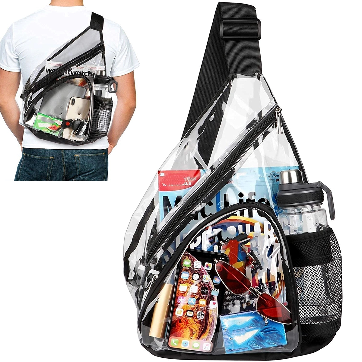 Clear Pvc Sling Bag 3
