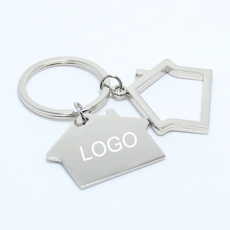 House Shape Decorative Metal Key Chain 1