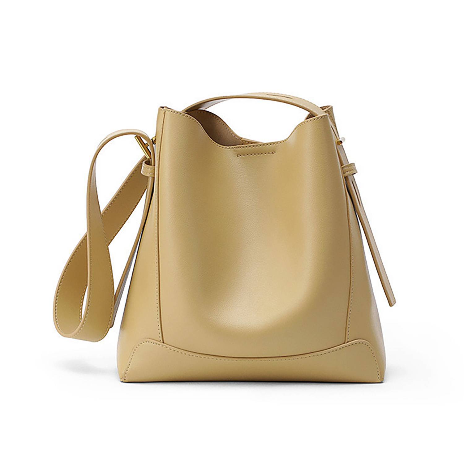 Genuine Leather Tote Bucket Bag 5