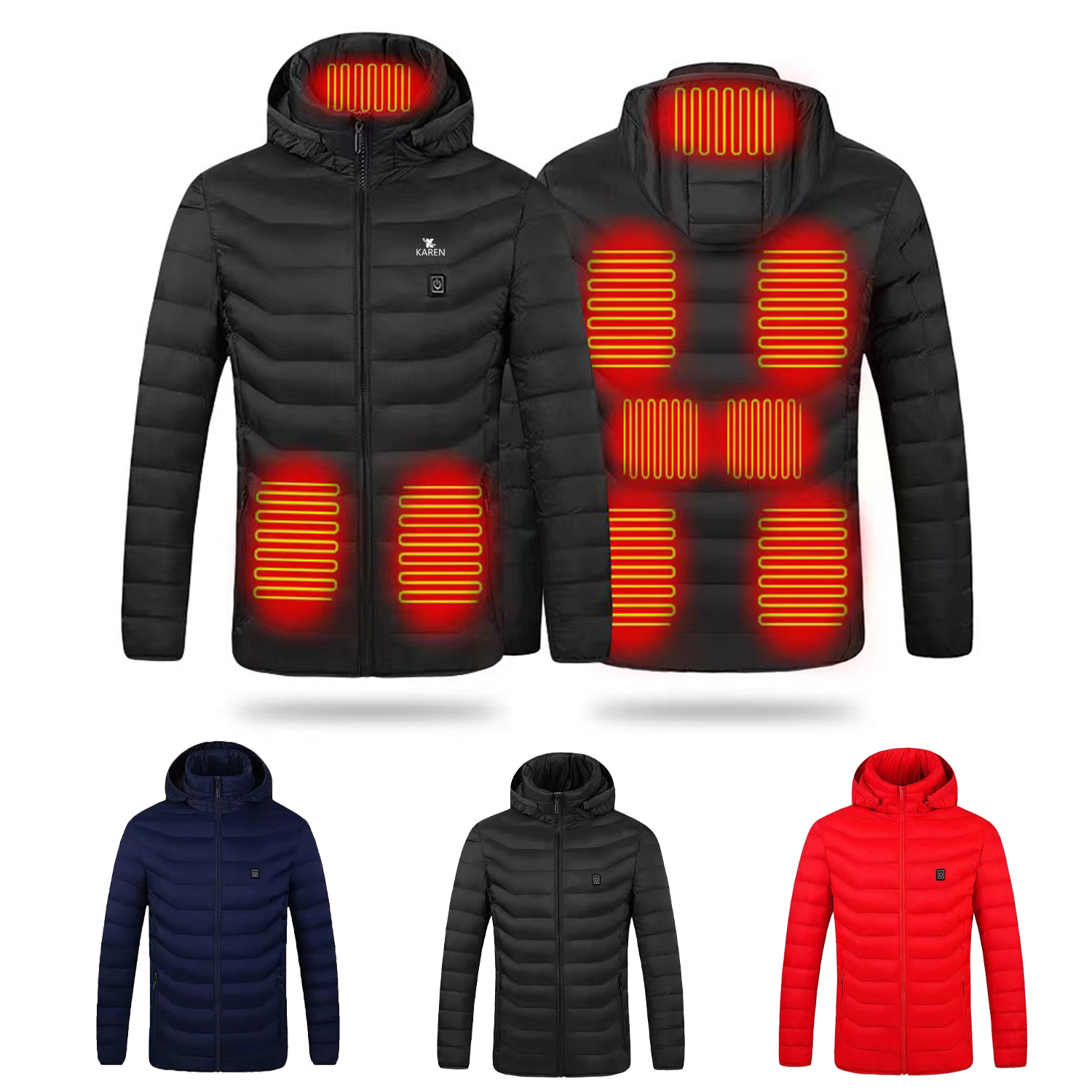 Lightweight Winter 9 Areas Keep Warming Heated Jacket 9