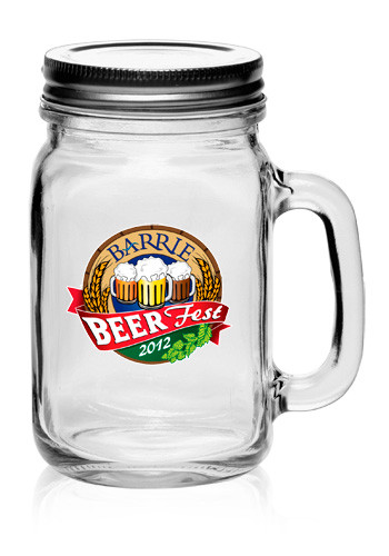 16 oz. Libbey Handle Mason Jars with Lids 10