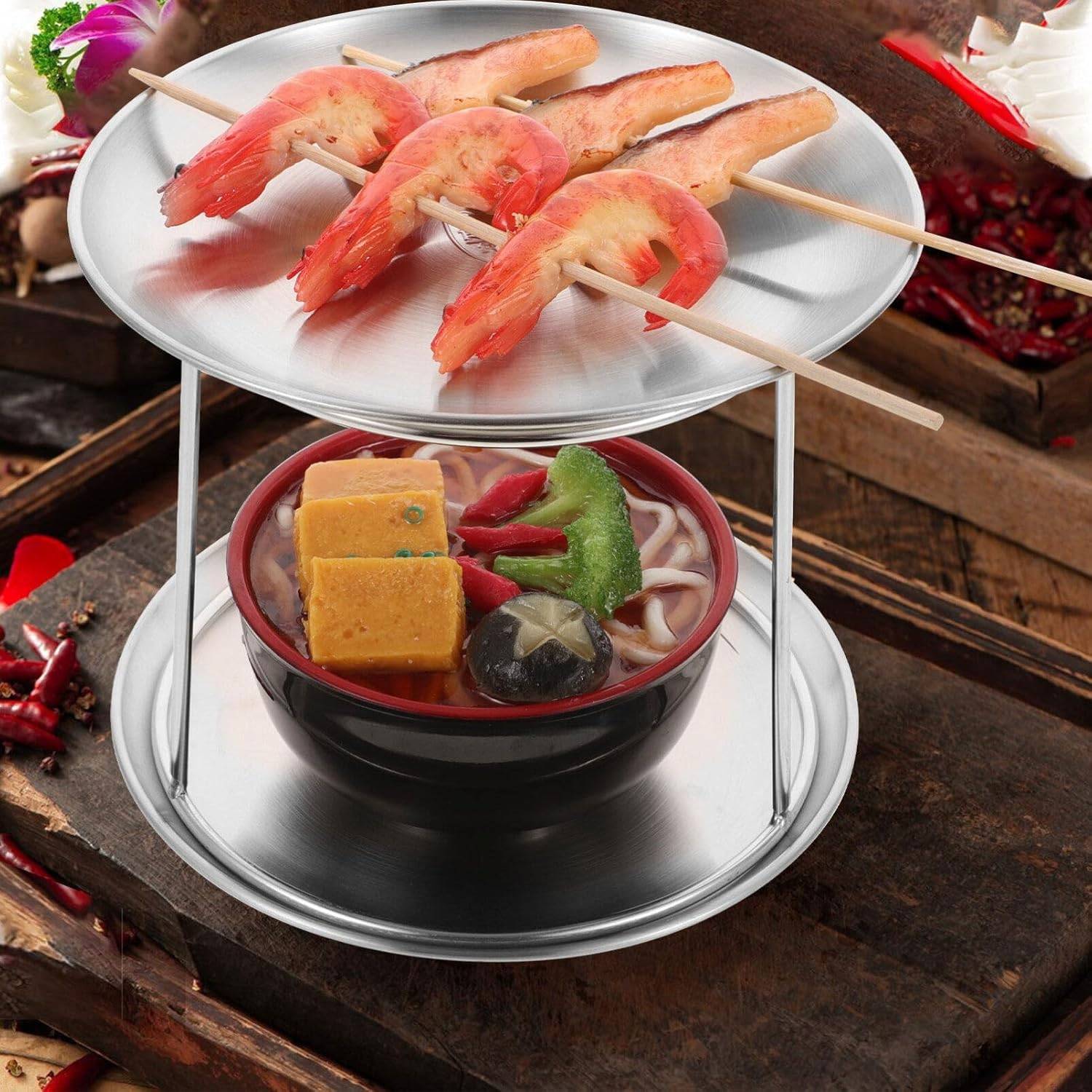Stand Stainless Steel Tiered Tray 4