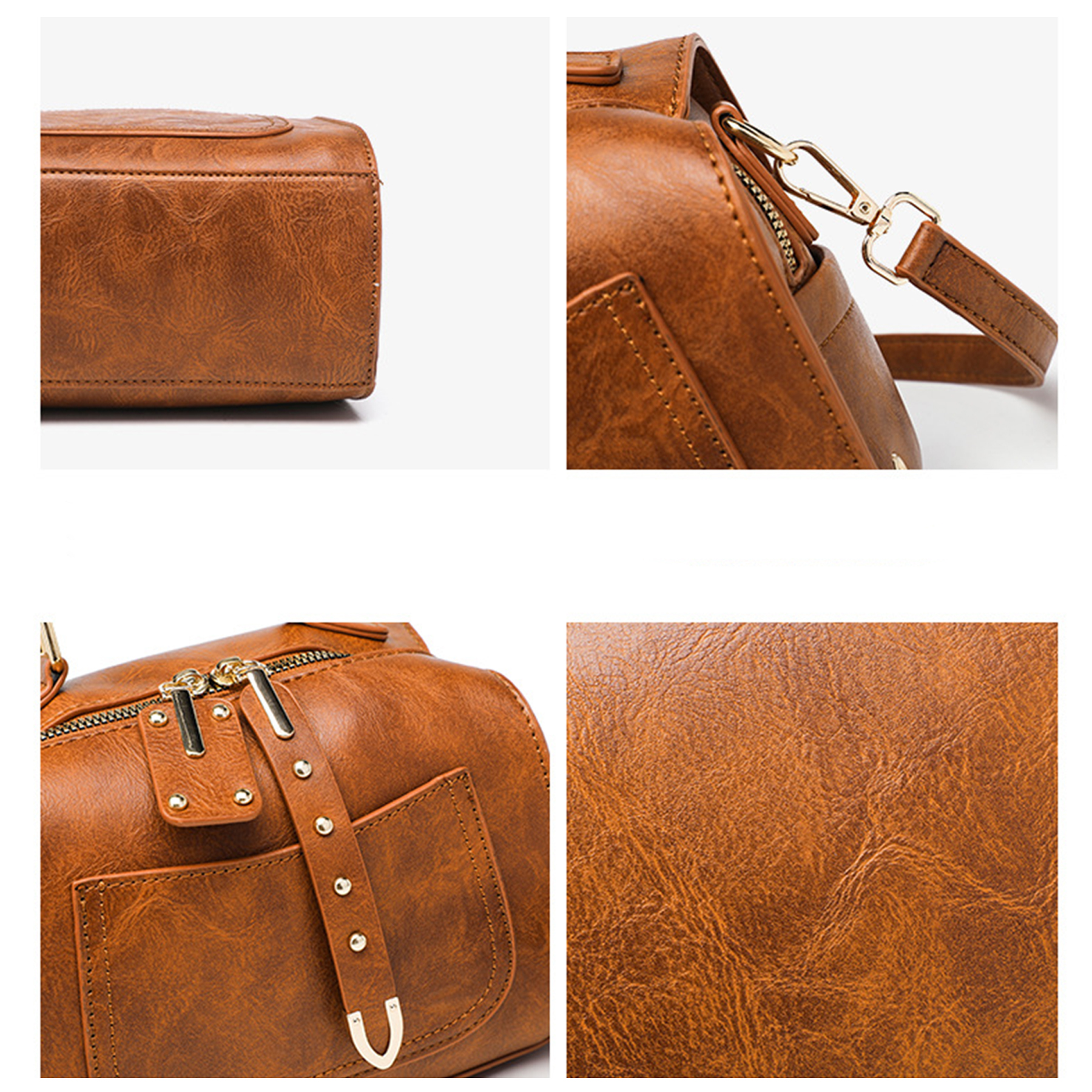Pu Leather rivet Crossbody Bag for Women Offers Zipper 6