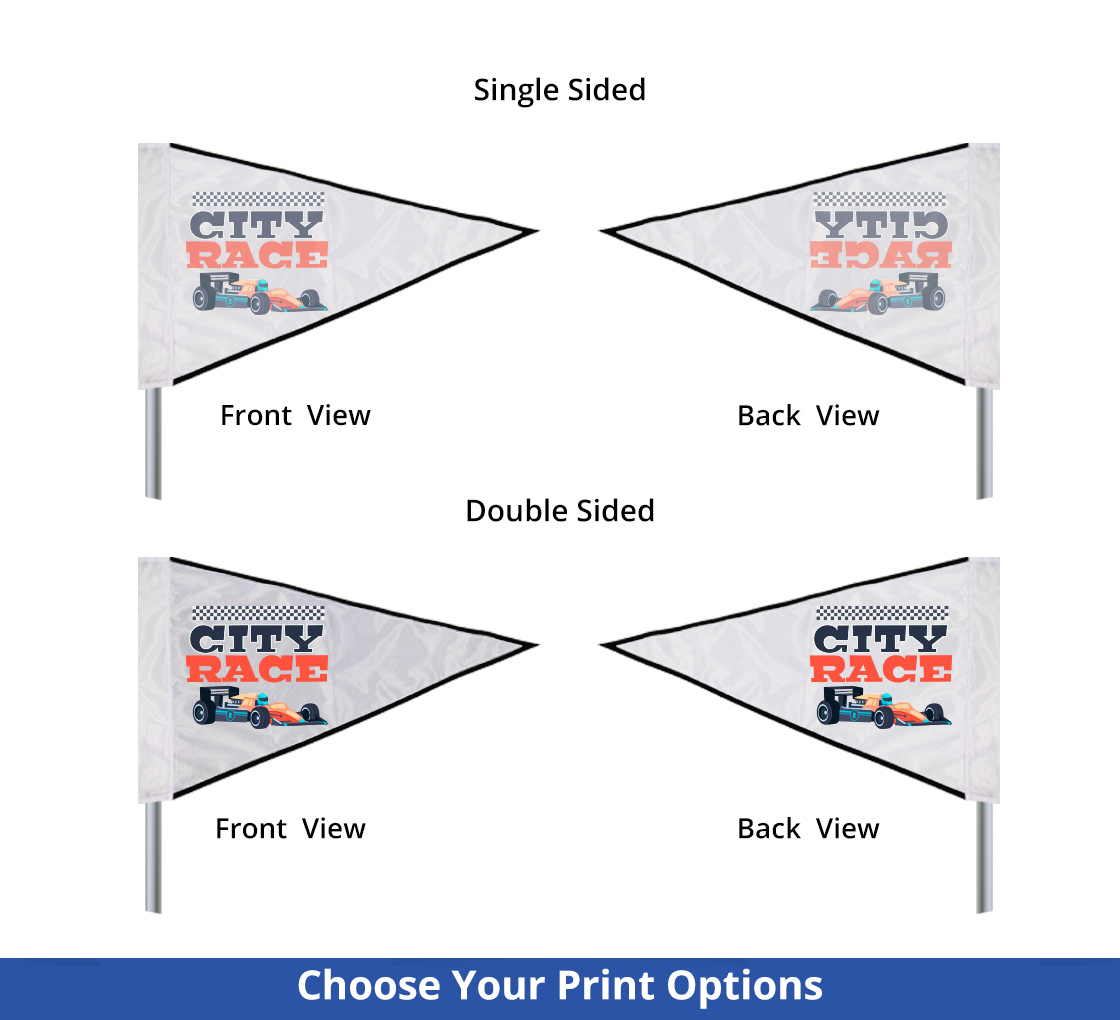 Triangle Flags (1' x 1') - Double Sided 3