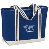 Atlantic Stripe 20oz Cotton Zippered Tote 24