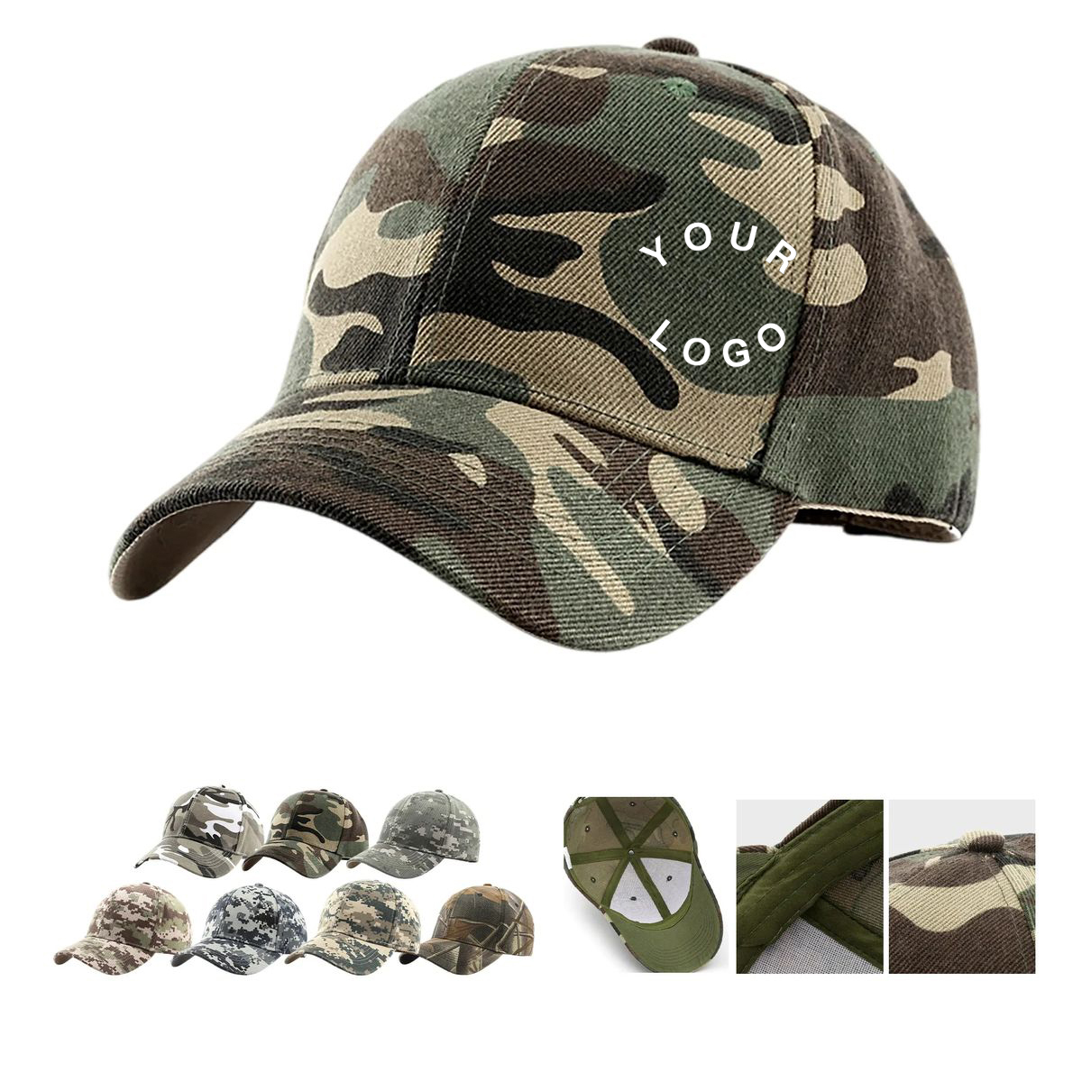 Camouflage Cap with Embroidered Branding 5