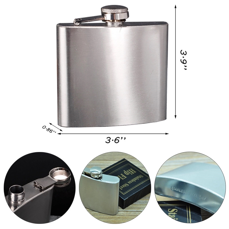 5 Oz Stainless Steel Flask, custom water bottle with logo imprint 1