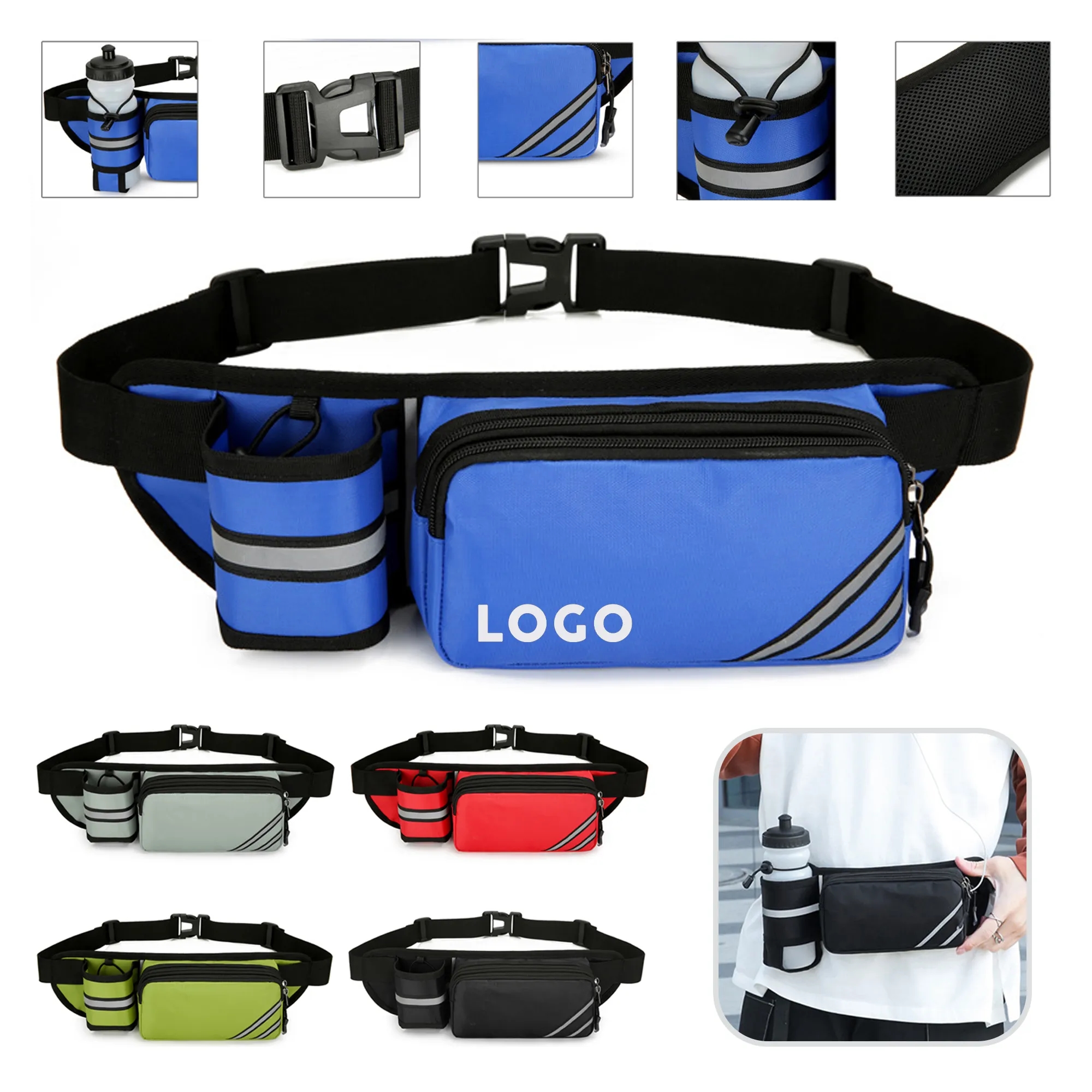 Waterproof Reflective Sport Waist Bag 4