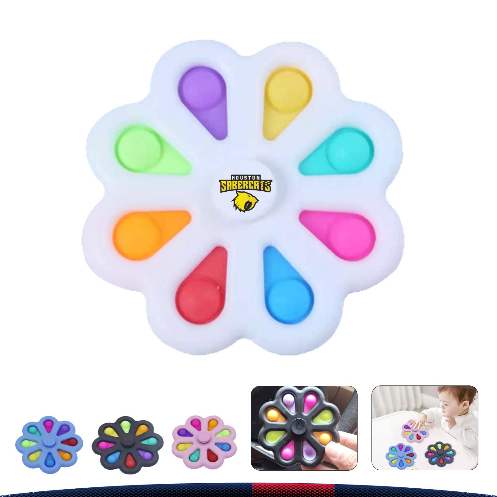 Kiki Push Bubble Fidget Spinner 4