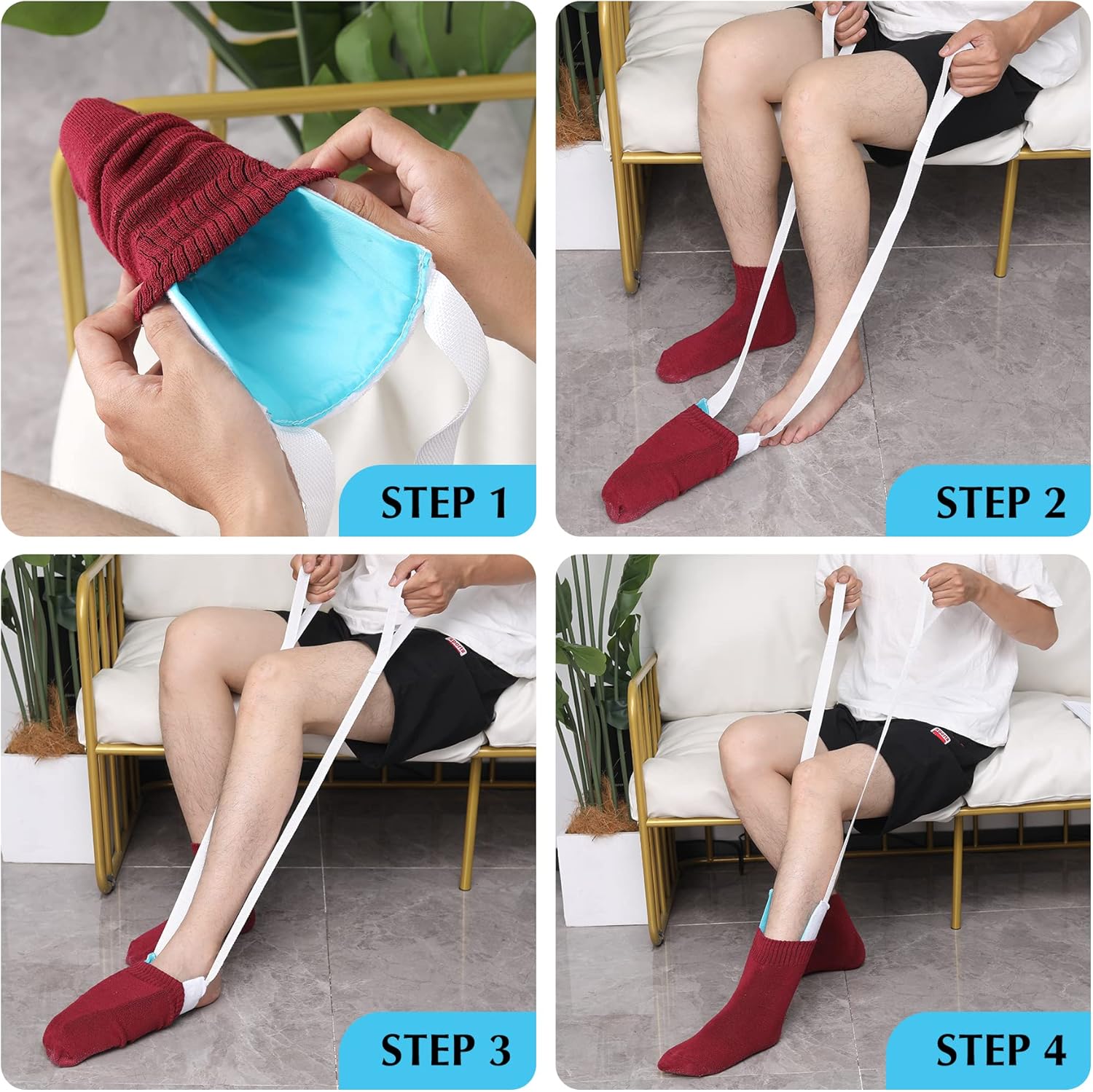 Sock Aid Device for Seniors, Disabled, Pregnant 7