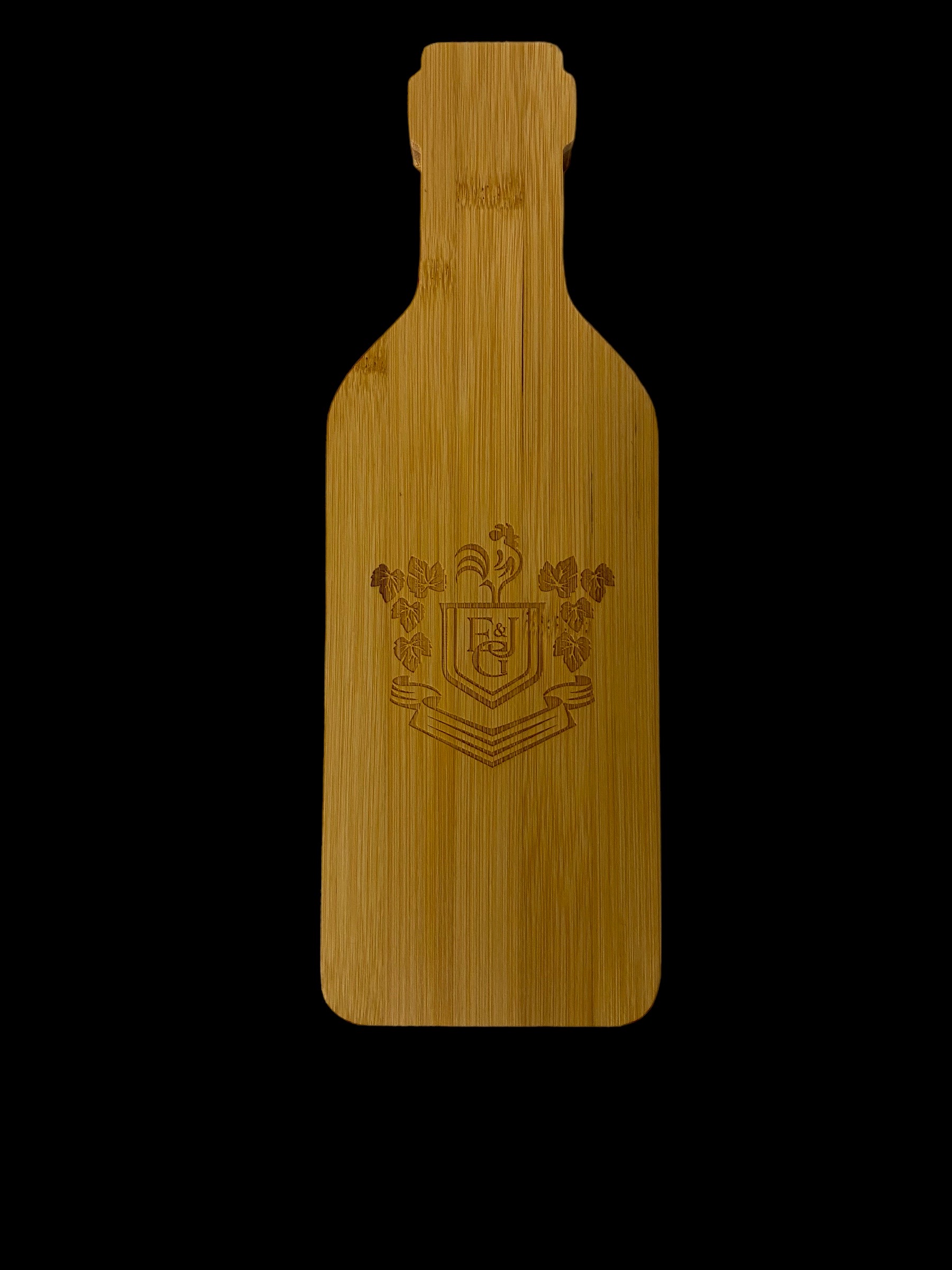 12" Wine Bottle Bamboo Cutting Board 3
