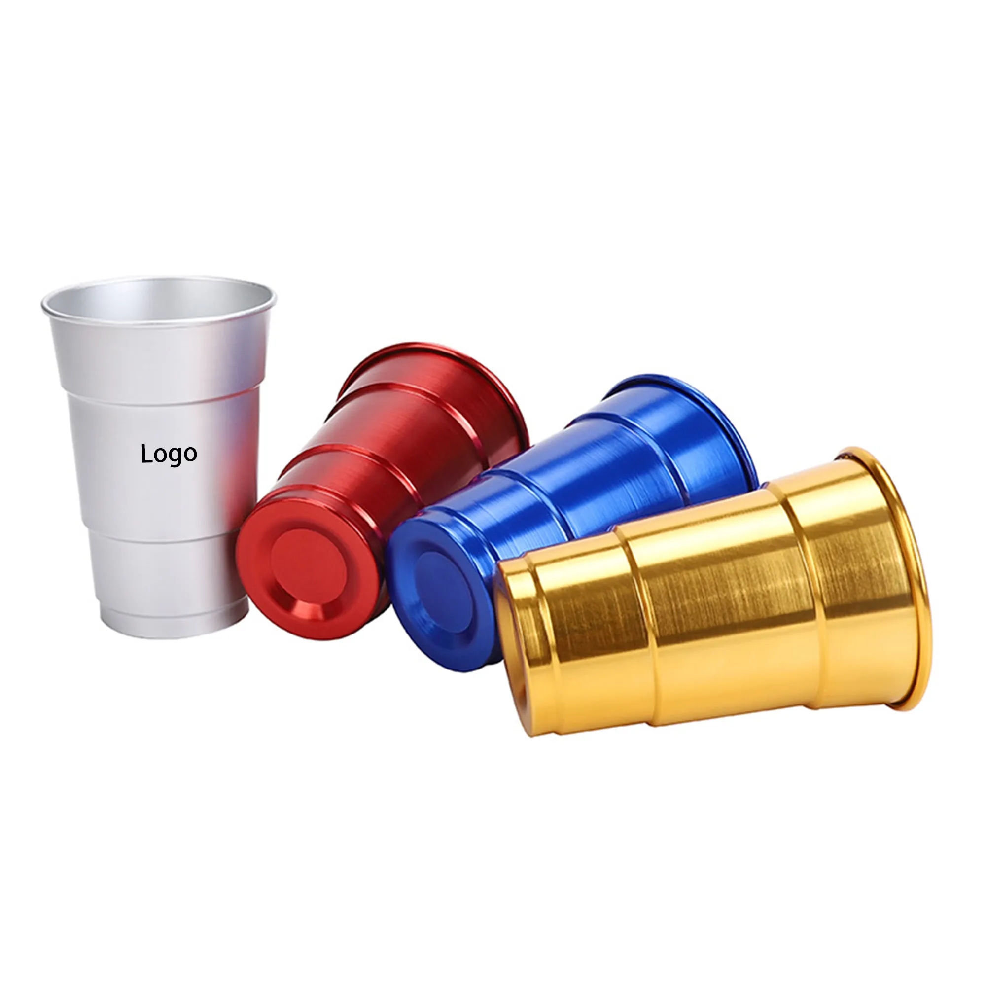 MOQ 100pcs 16oz Aluminium Step Gradient Beer Cup 2