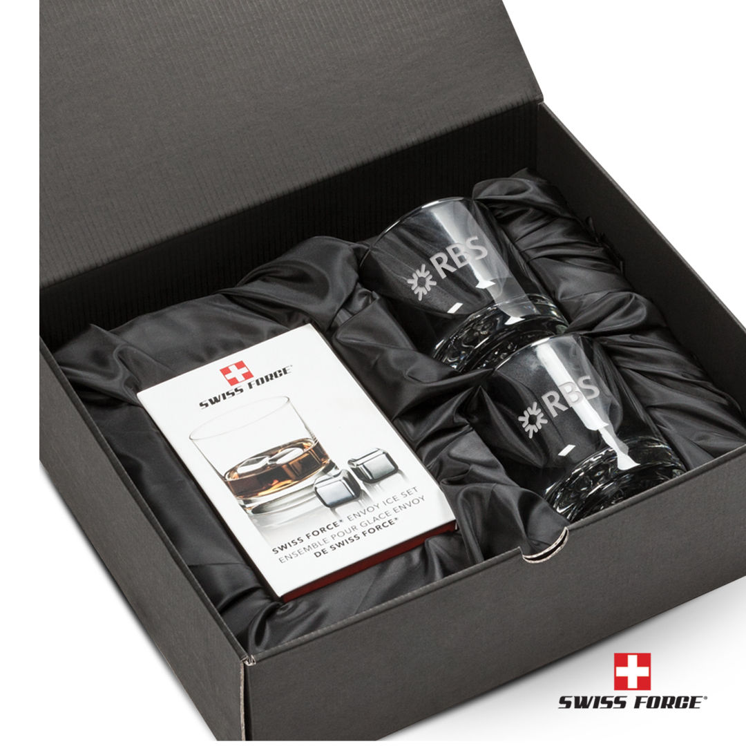 Swiss Force® S/S Ice Cubes & 2 RIEDEL Spey OTR 2