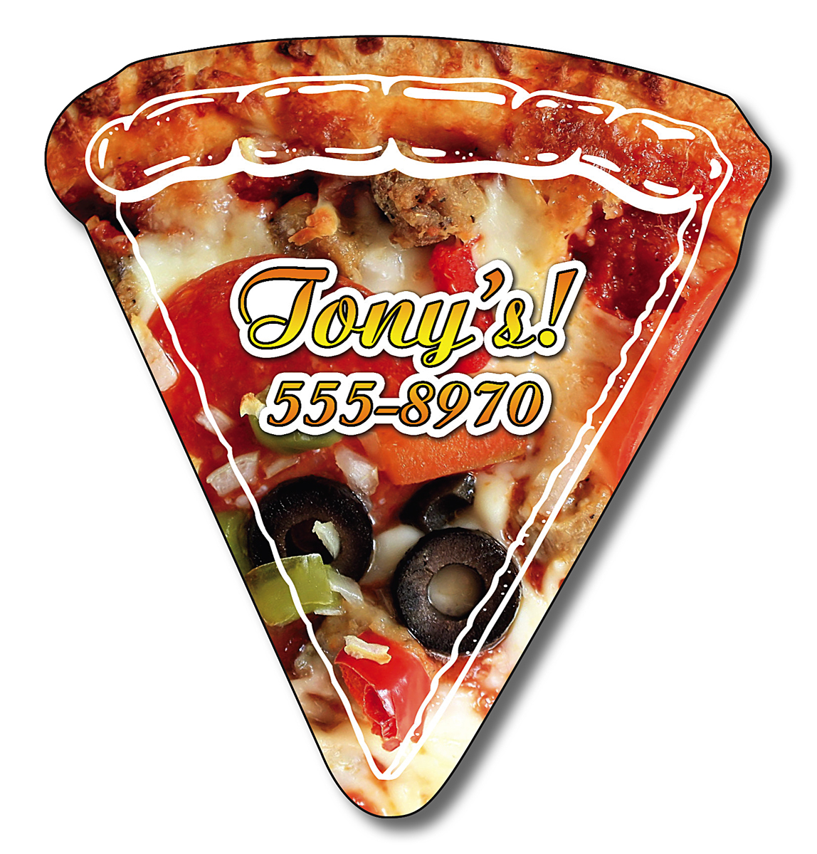 Magnet - Pizza Slice Shape (2.44x2.63) - Outdoor Safe 3
