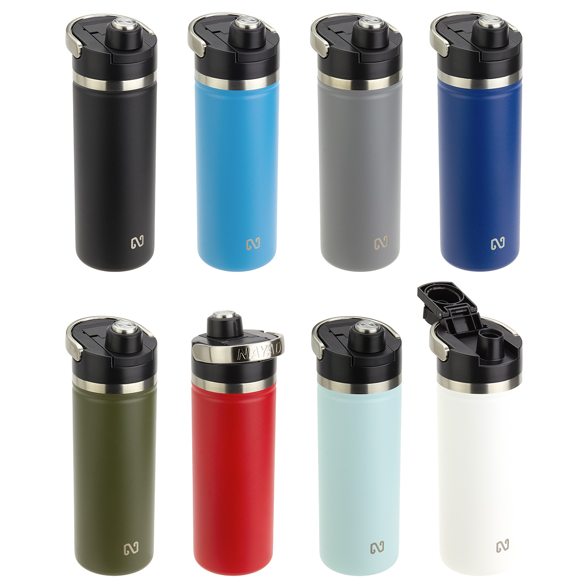 NAYAD® Traveler 18 oz Stainless Double-wall Bottle with Twist-Top Spout 22