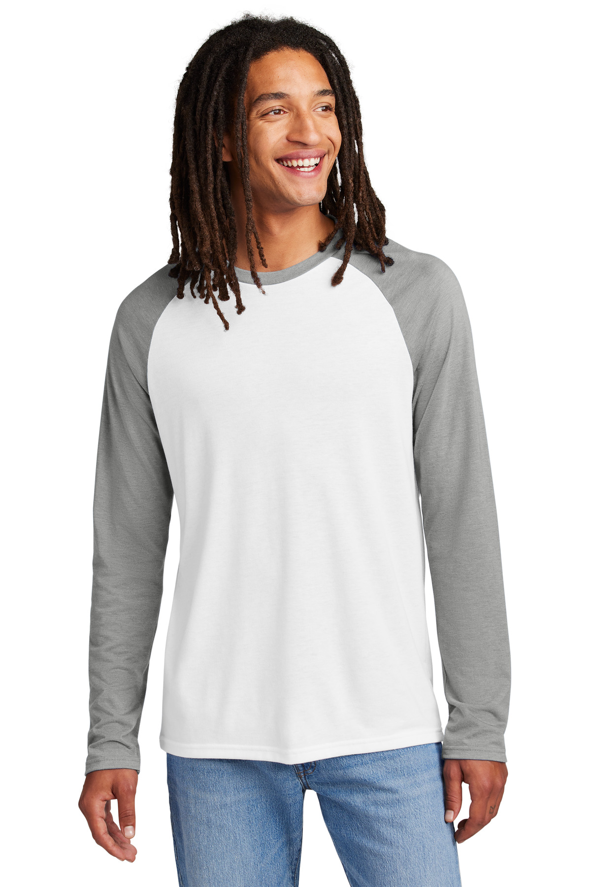 Allmade Unisex Tri-Blend Long Sleeve Colorblock Raglan AL6009 41