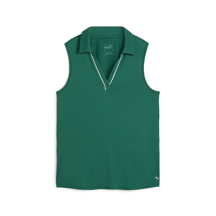 Puma Ladies Cloudspun Piped Sleeveless Polo 7
