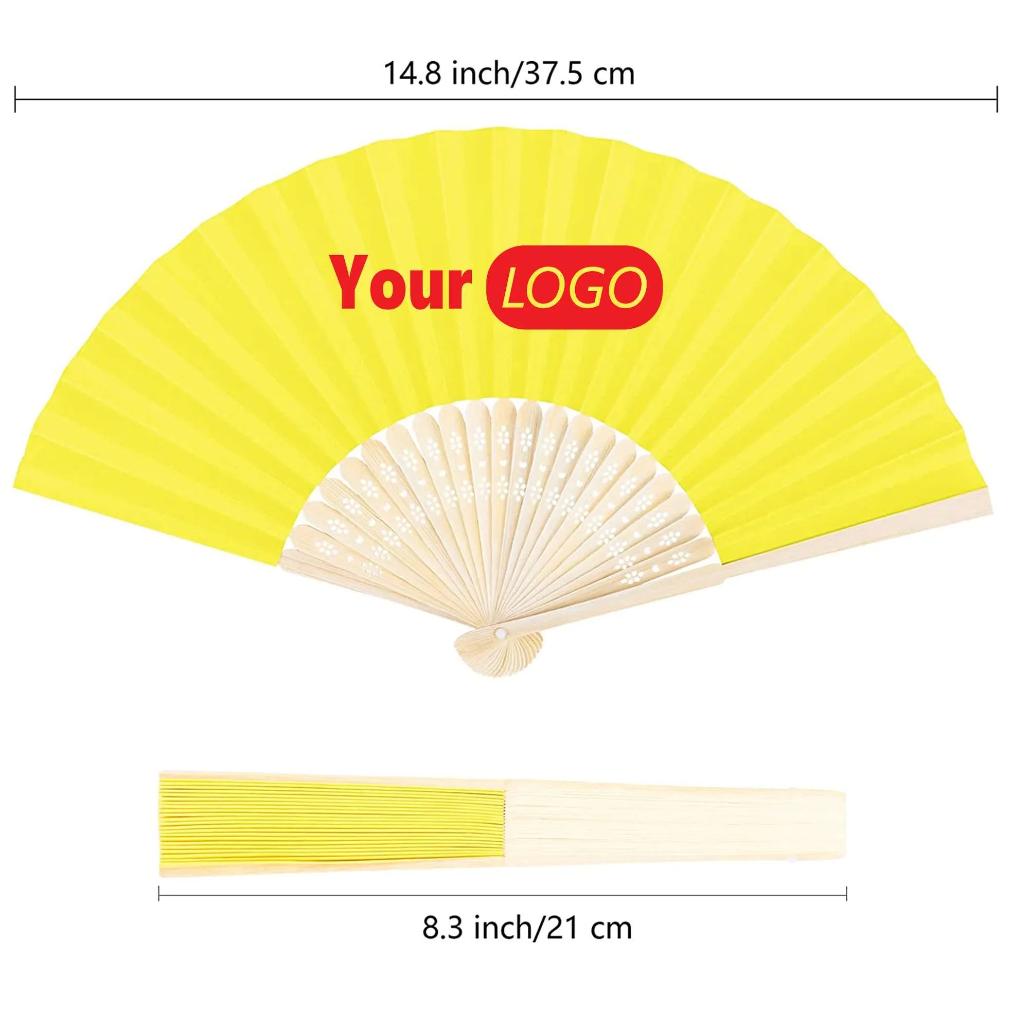 Handheld Folding Paper Bamboo Fan 4