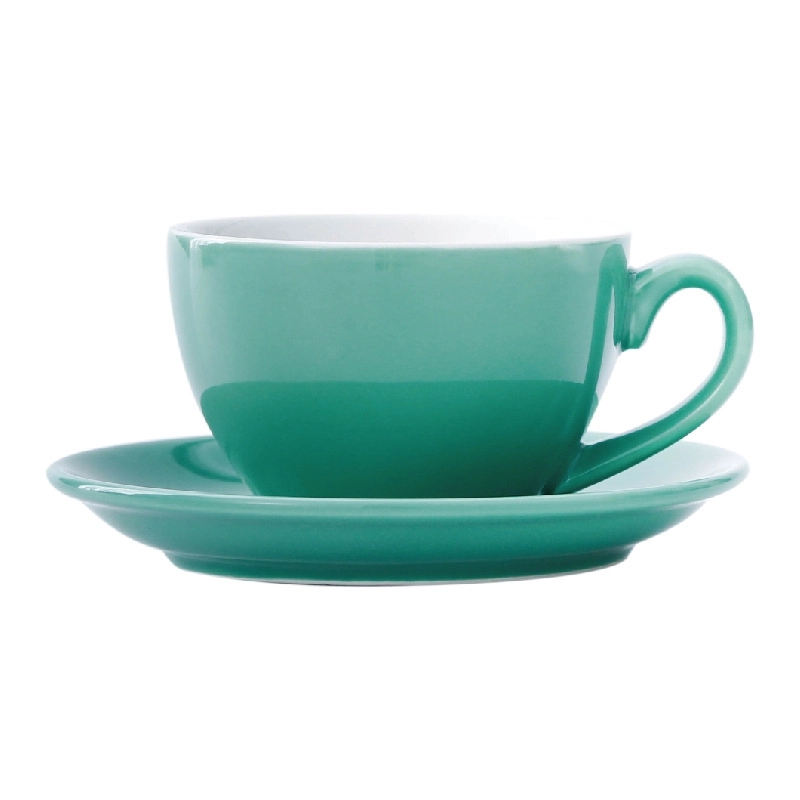 7.4 Oz Ceramic Coffee Cup with Saucer 16