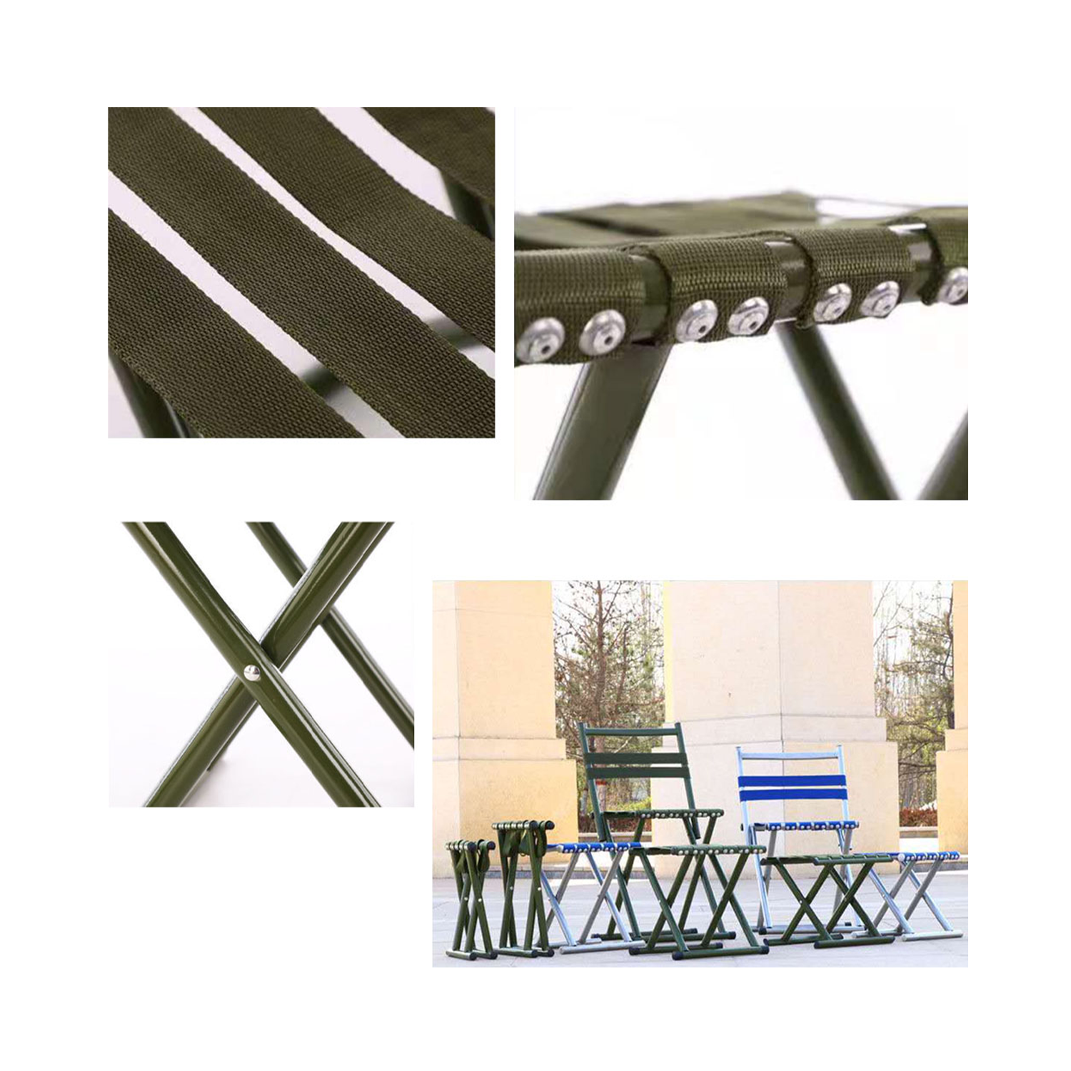 40 Mazar Portable Thickened Military Folding Stool 3