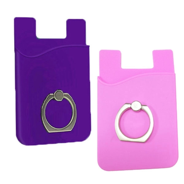 Silicone Phone Card Holder with Ring Stand 13