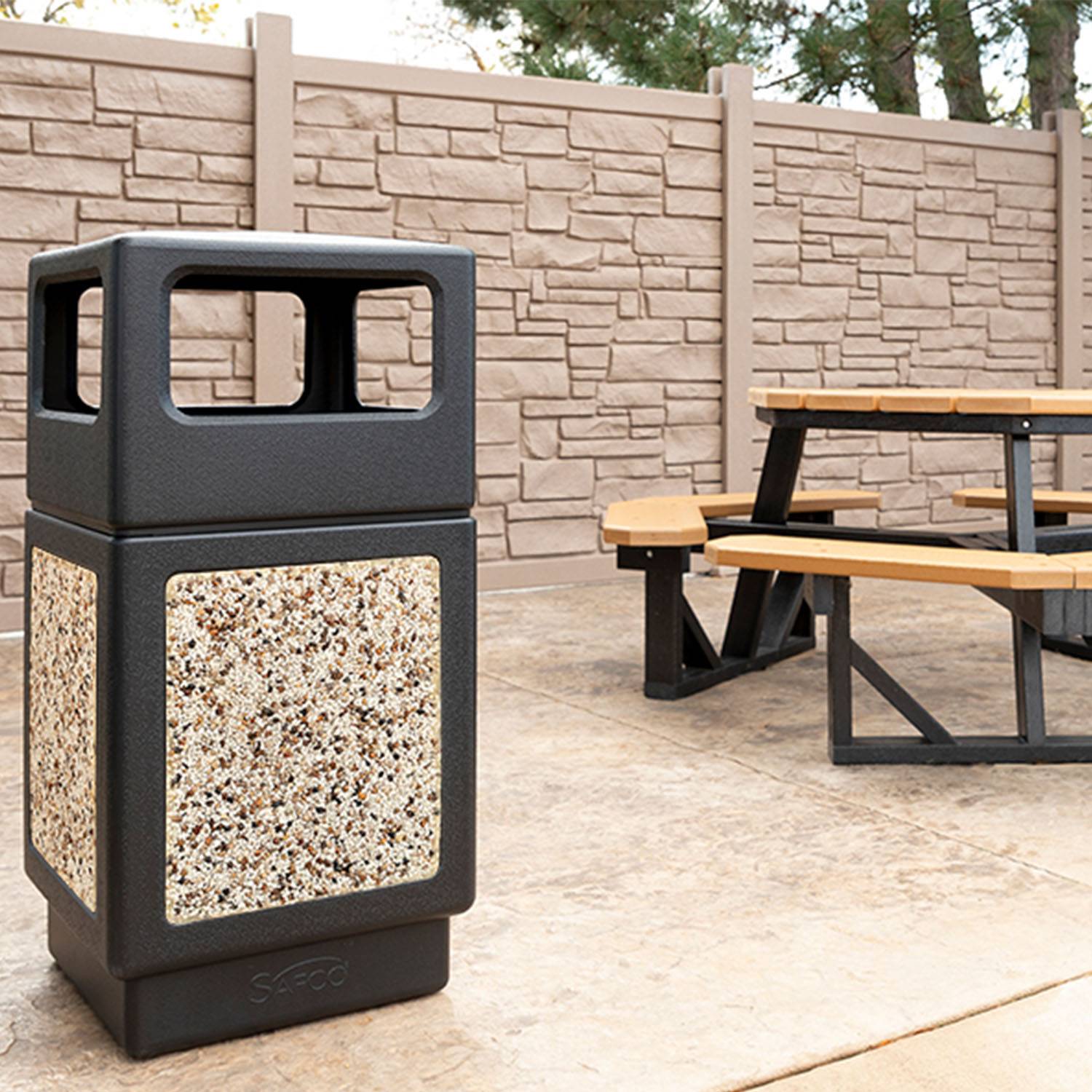 Iron outdoor trash can 5