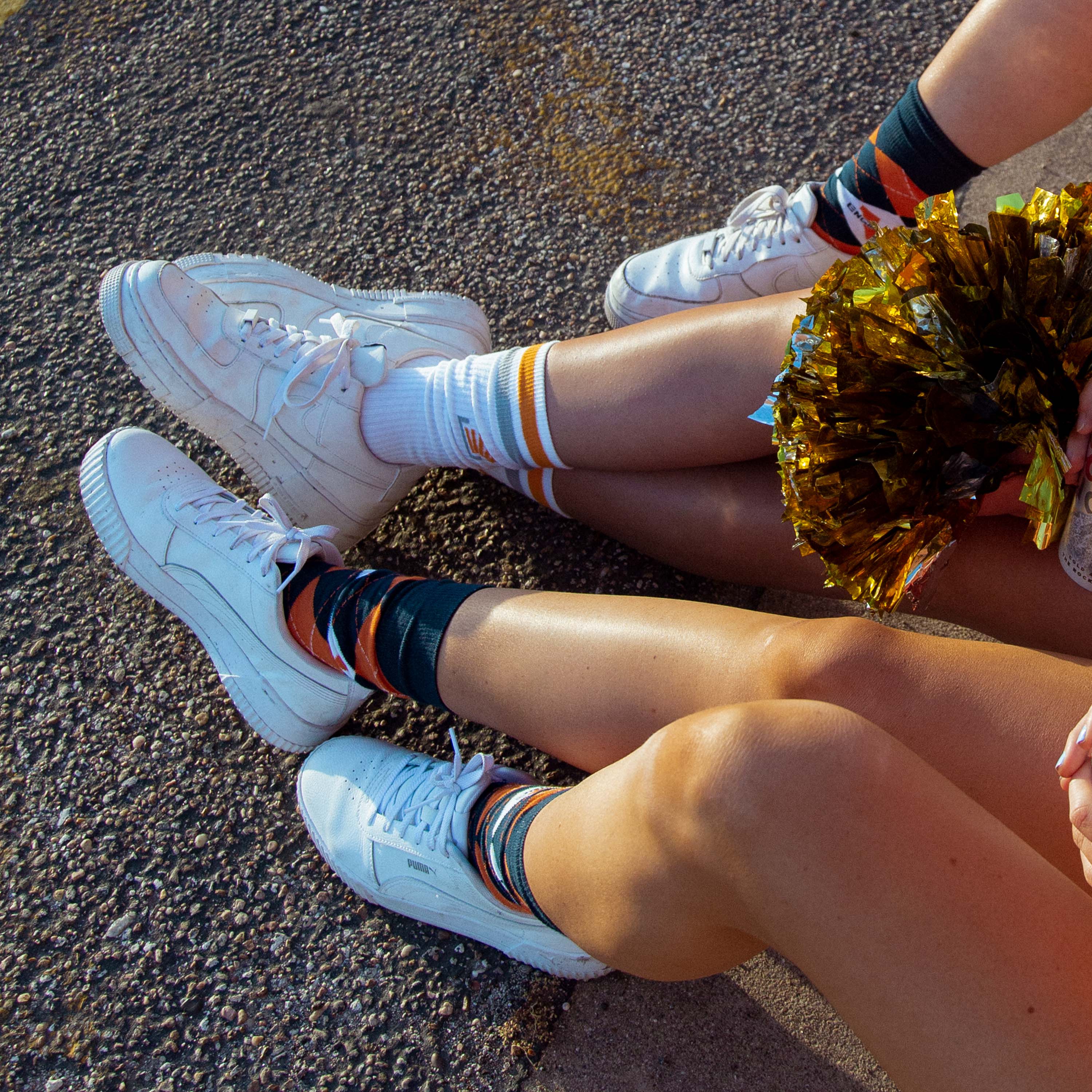 Synthetic Blend Cheerleading Socks - Spirit-Lifting Support - American Made 1