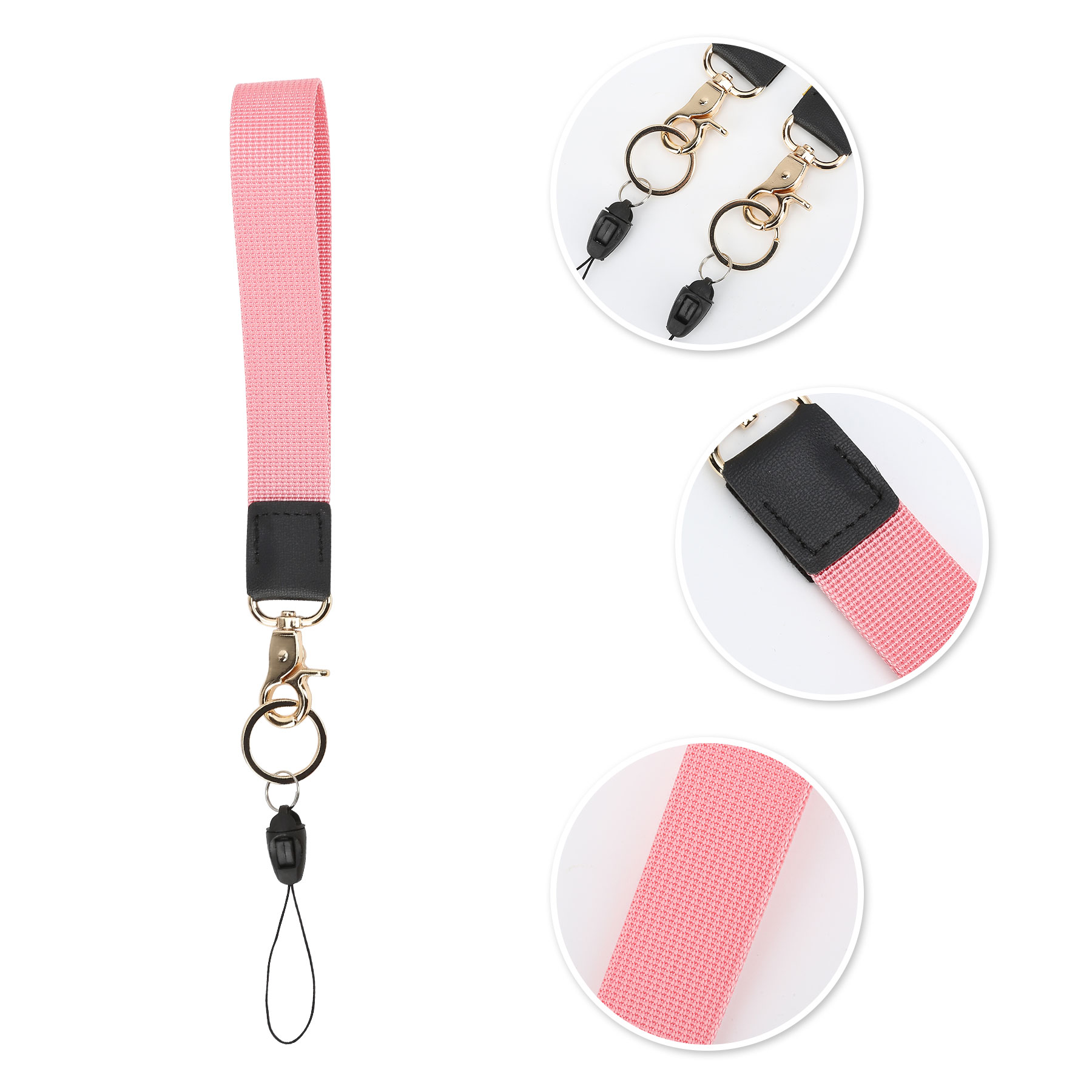 1" Wide Polyester Wristlet Keychain 7