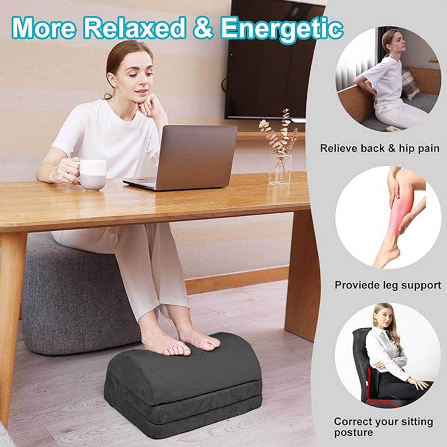 Large Size Foot Rest for Under Desk 4