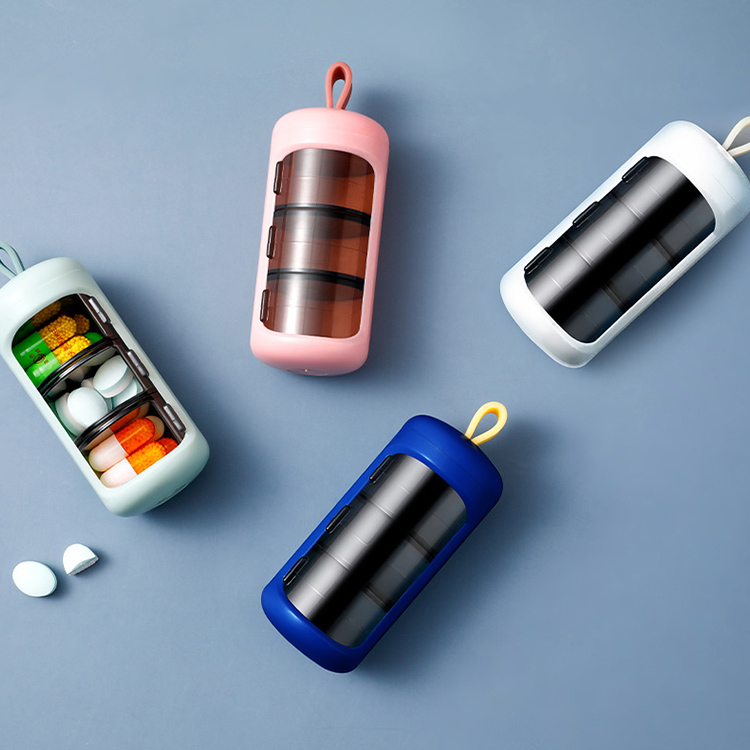 3 Compartment Sliding Travel Pill Case 1