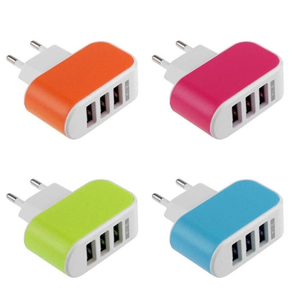 Portable 3 USB Port Wall Charger 4