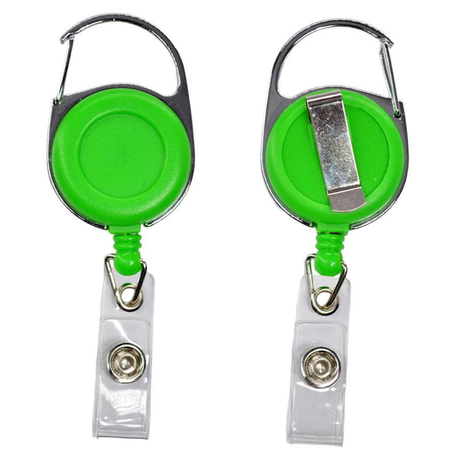 Circular Badge Reel w/ Carabiner & Belt Clip 4