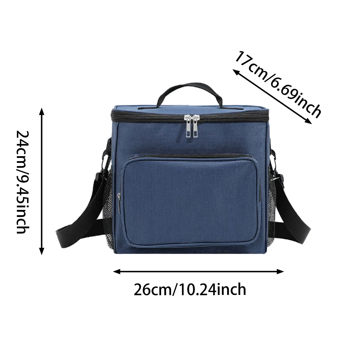 10L Insulated Thermal Lunch Bag With Shoulder Strap 5