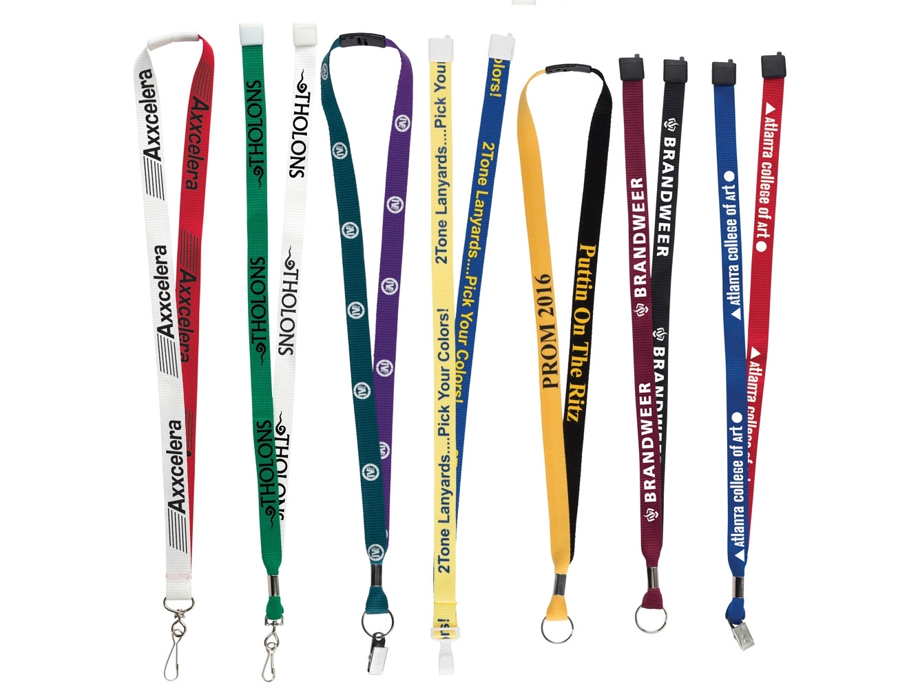 5/8" Two Tone Silk Screen Lanyard 1