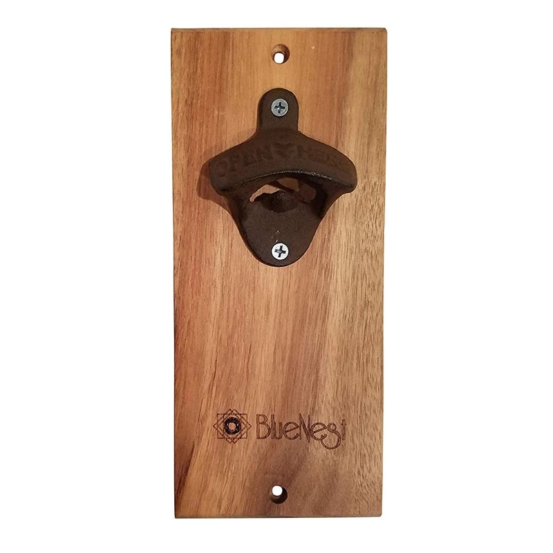 Wooden Wall-Mounted Bottle Opener 3