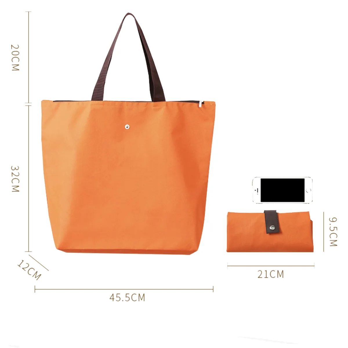 Portable Custom Folding Oxford Reusable Grocery Tote Bag, custom tote bag with logo imprint 2