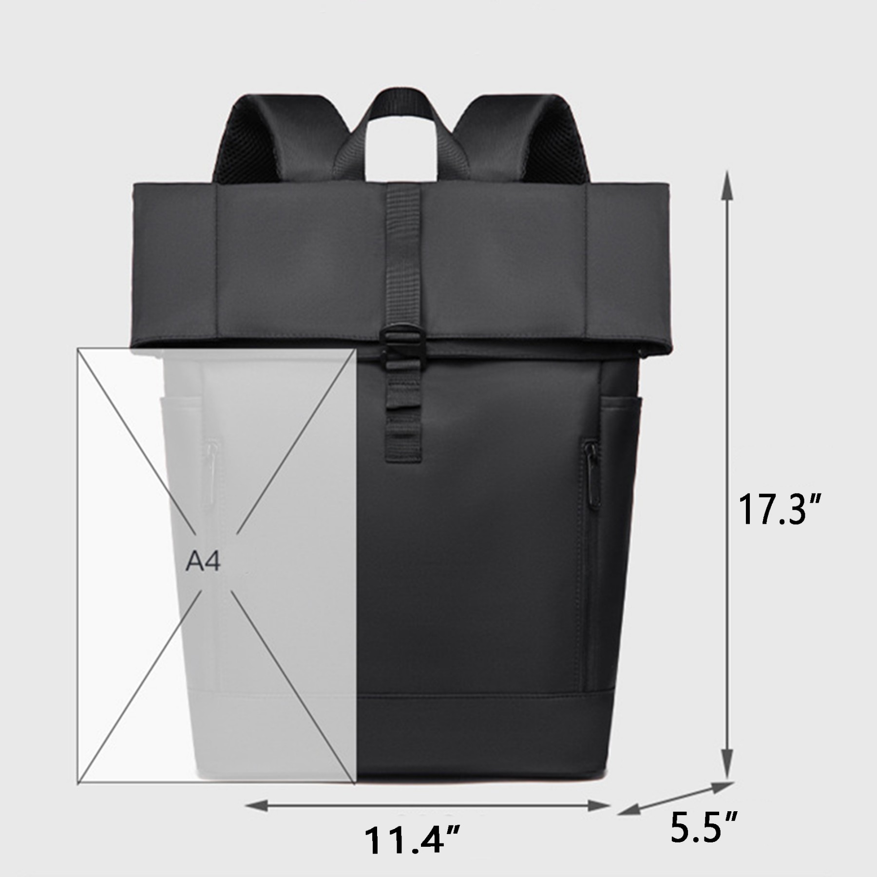 Roll Top Laptop Backpack 2