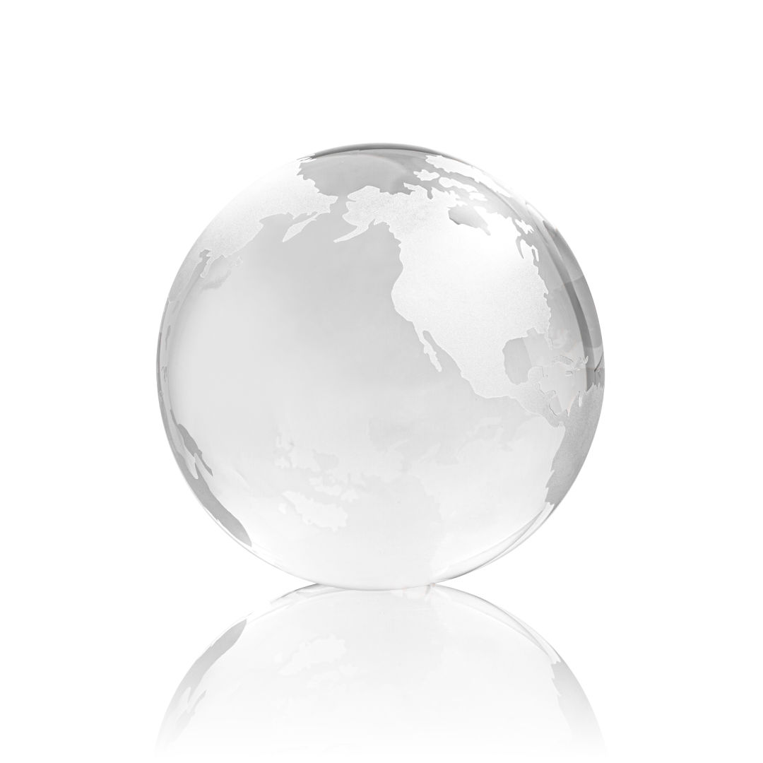 Globe Paperweight - Clear 15