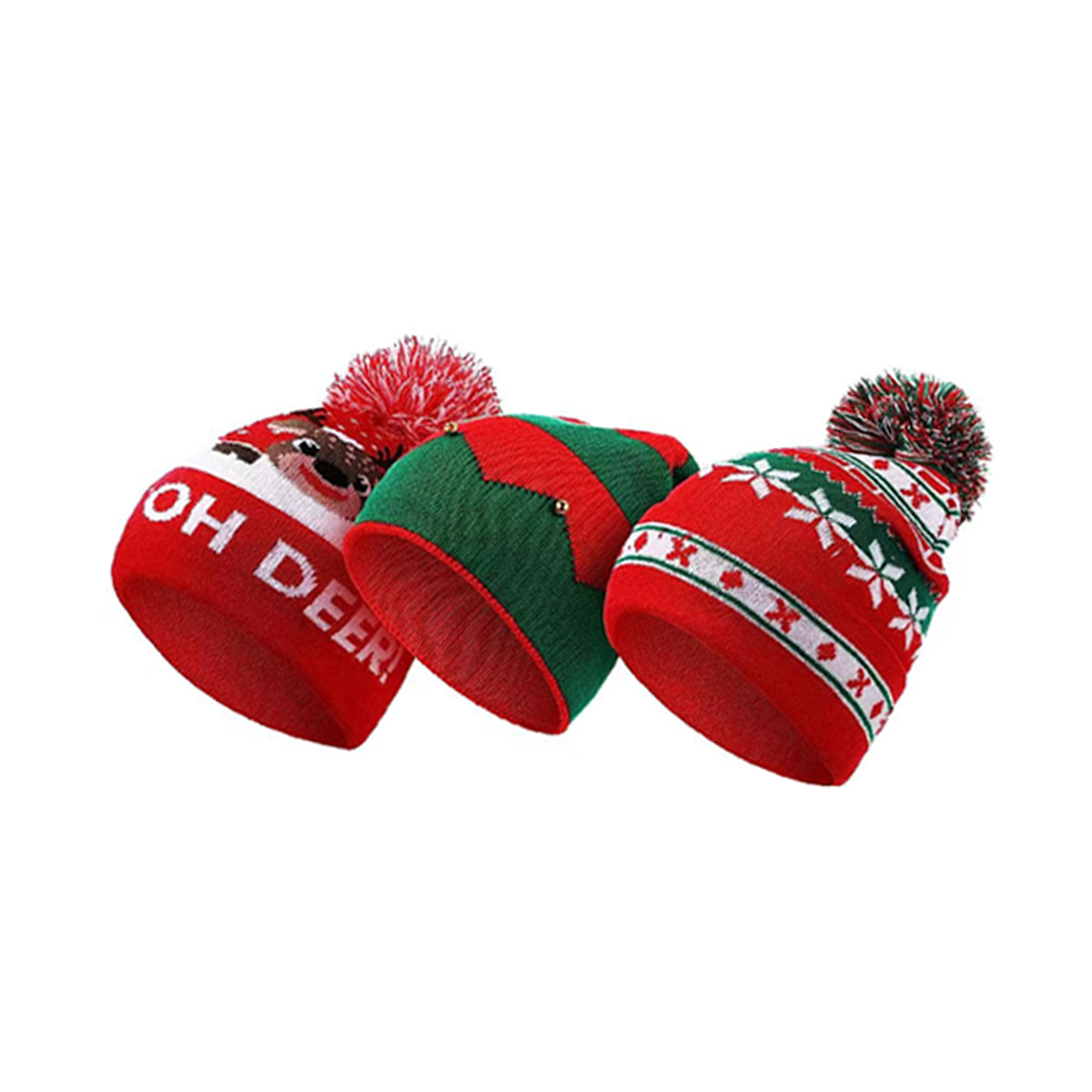 Six-piece Christmas knitted hat set 4